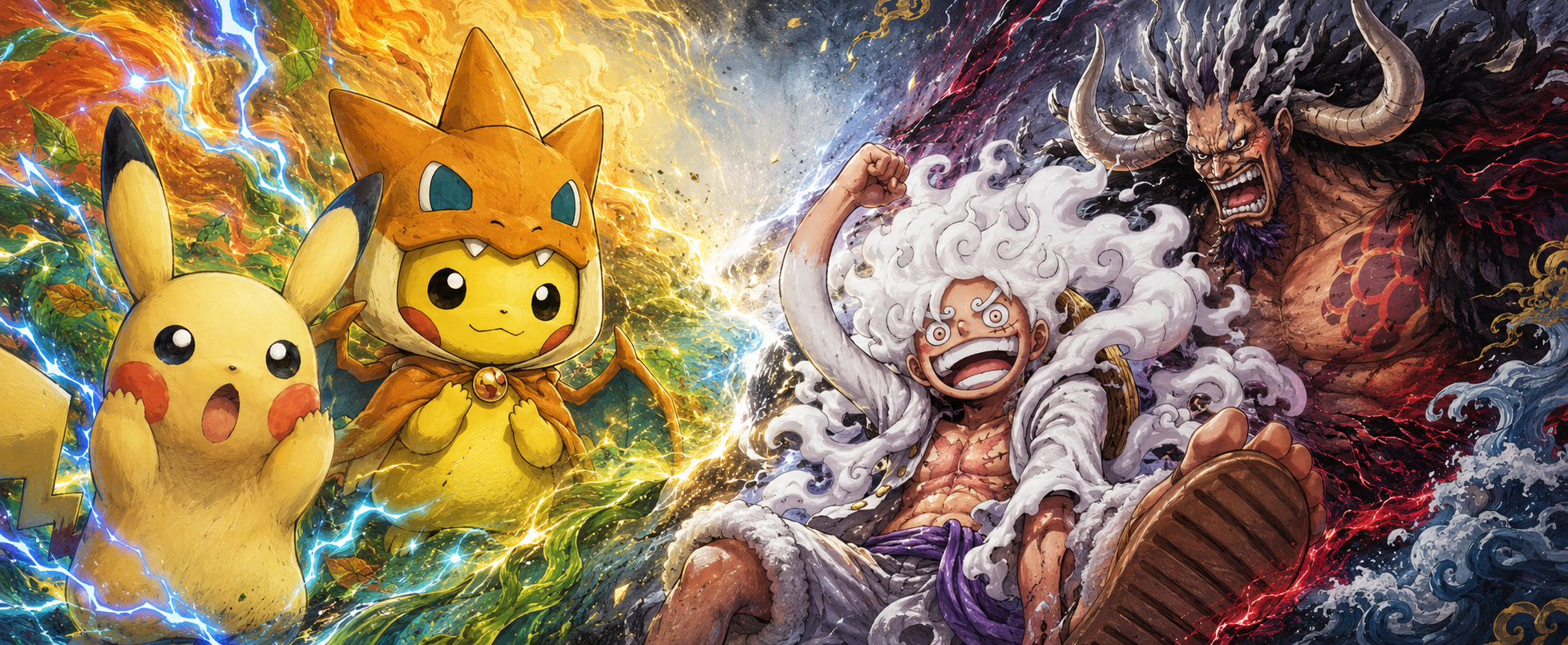 전기 에너지와 해적 모험을 담은 포케히트 TCG 배너